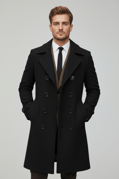 Herren Doppelt Knopf Trenchcoat | Maßgeschneiderte Passform und Raffiniertes Design