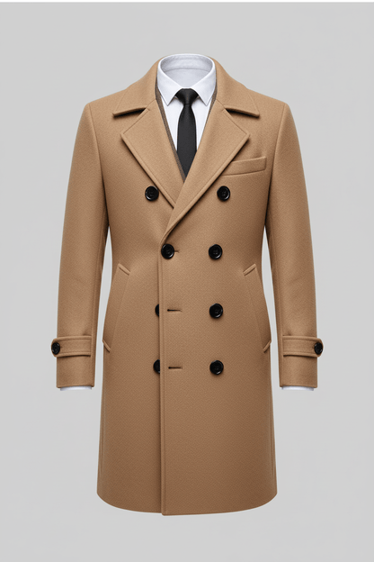 Herren Doppelt Knopf Trenchcoat | Maßgeschneiderte Passform und Raffiniertes Design