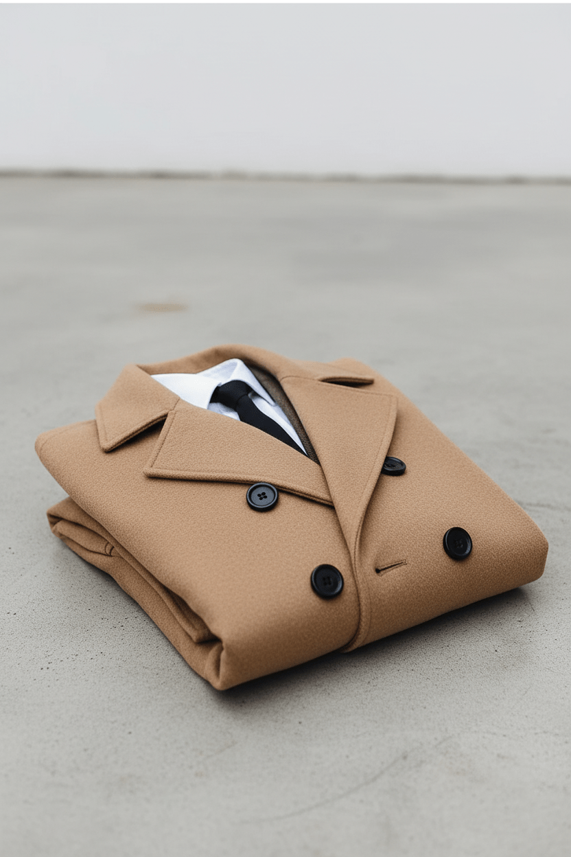 Herren Doppelt Knopf Trenchcoat | Maßgeschneiderte Passform und Raffiniertes Design