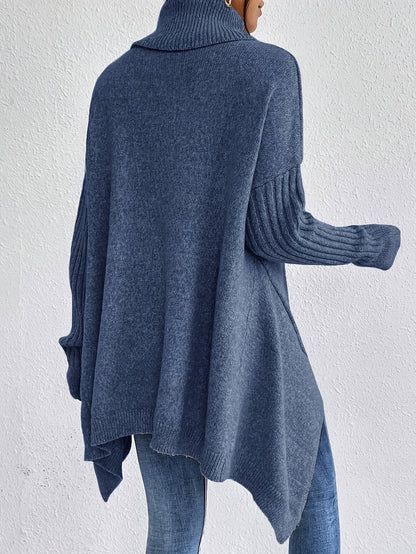 Damen Rollkragenpullover | Oversized Passform mit modernem hohen Kragen