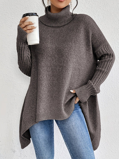 Damen Rollkragenpullover | Oversized Passform mit modernem hohen Kragen