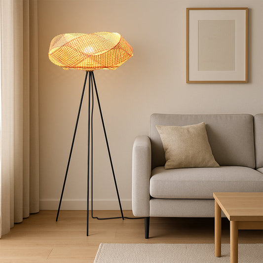 Bamboo floor lamp
