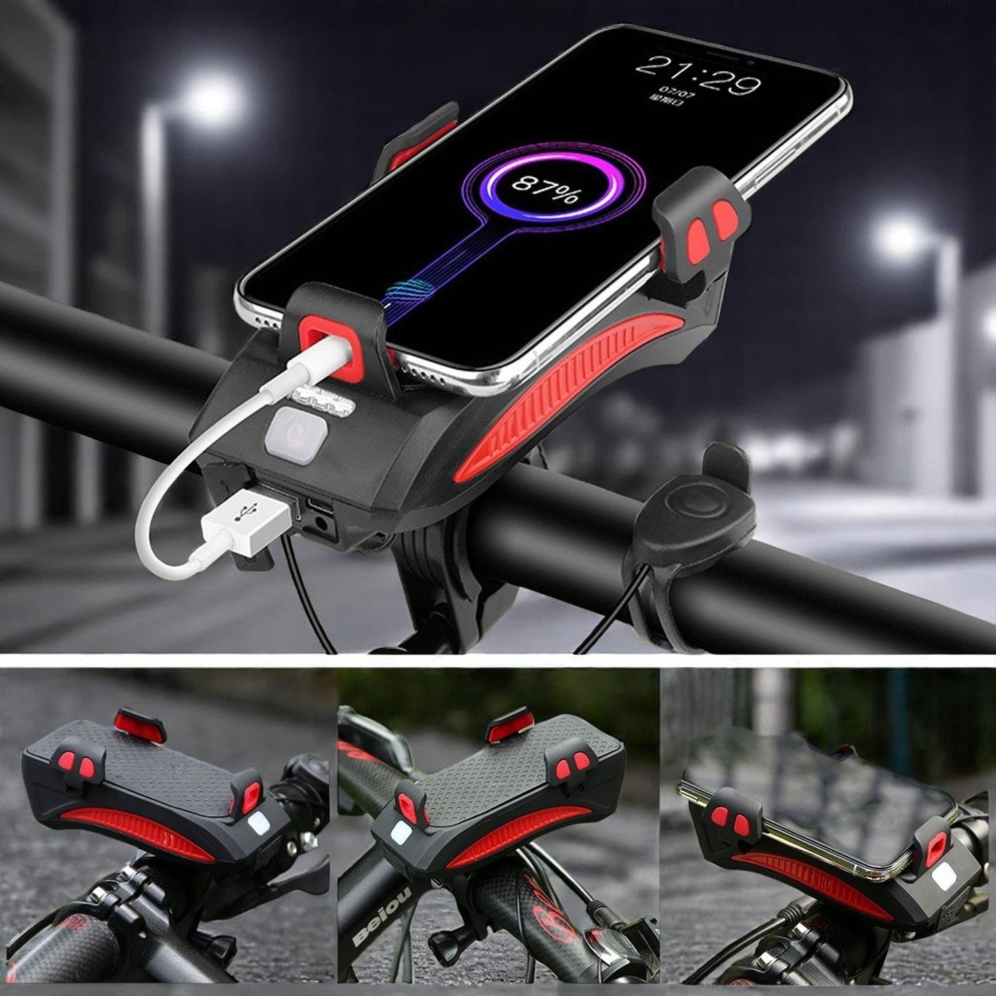 4-in-1 Fahrradlicht mit Powerbank und 1500 Lumen LED