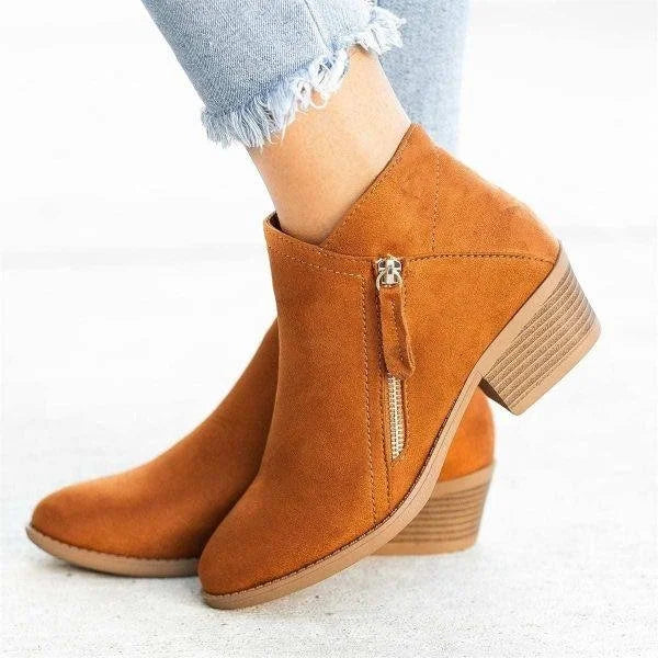 Orthopädische Damenstiefel aus Leder