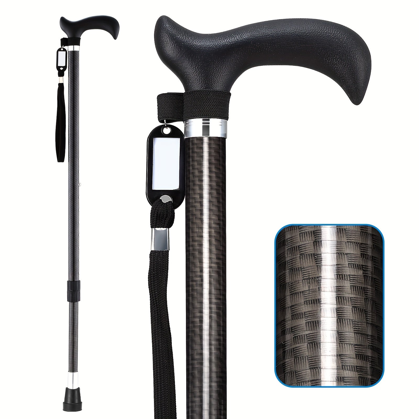 Gehstock aus Carbon – Ultraleicht & Höhenverstellbar