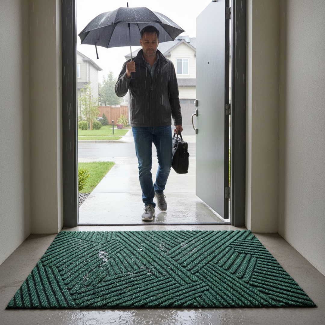 Permanently non-slip sand trap doormat