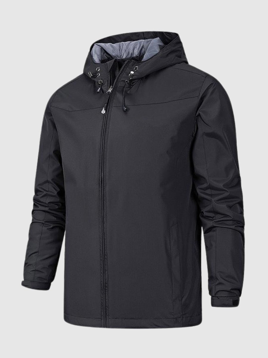 Windbreaker-Jacke - Herren Kapuzenjacke für den Außenbereich, wasserdicht