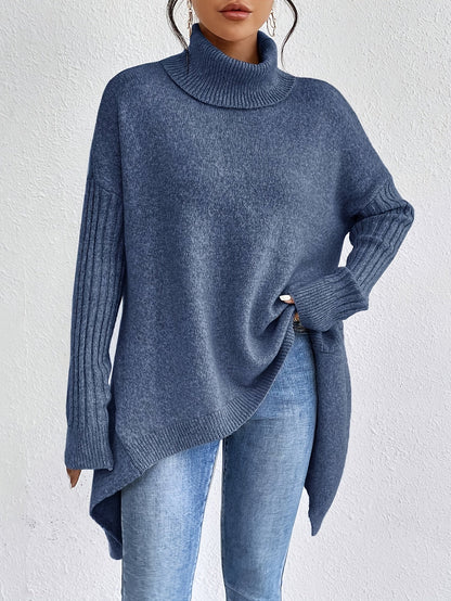 Damen Rollkragenpullover | Oversized Passform mit modernem hohen Kragen