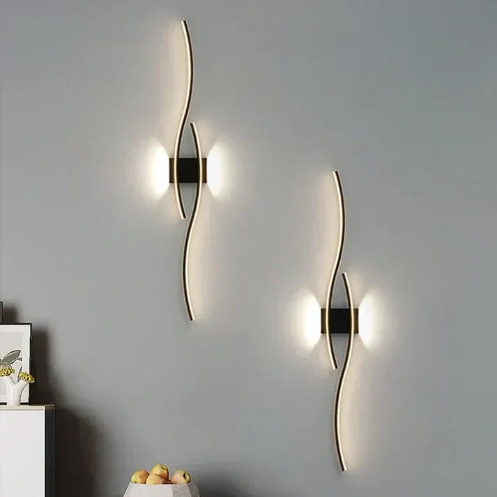 Lumivora Wave LED Wandleuchte | Modernes Wellen-Design | Energieeffizient & Stilvoll | 60×15 cm | Warmes, Blendfreies Licht