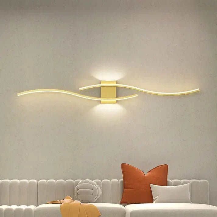 Lumivora Wave LED Wandleuchte | Modernes Wellen-Design | Energieeffizient & Stilvoll | 60×15 cm | Warmes, Blendfreies Licht