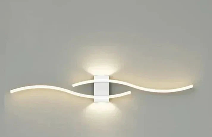 Lumivora Wave LED Wandleuchte | Modernes Wellen-Design | Energieeffizient & Stilvoll | 60×15 cm | Warmes, Blendfreies Licht