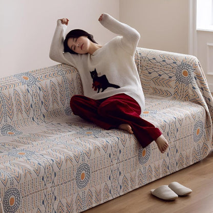 Umkehrbare schicke Baumwoll-Wurfdecke