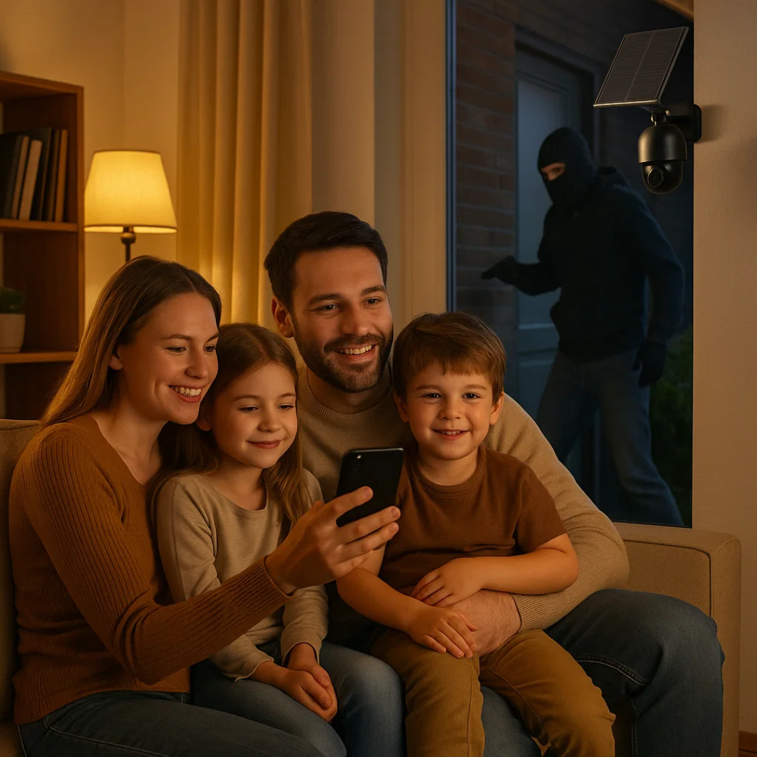 4K Sicherheitskamera mit Solarpanel