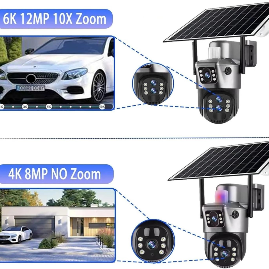 4K Sicherheitskamera mit Solarpanel