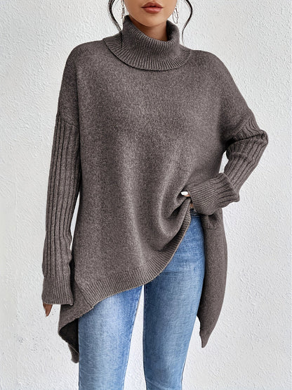 Damen Rollkragenpullover | Oversized Passform mit modernem hohen Kragen