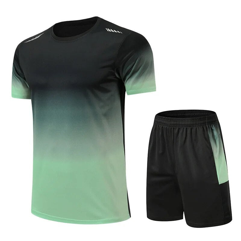 Zweiteiliges Sportbekleidungsset für Herren mit Farbverlauf und optimaler Bewegungsfreiheit