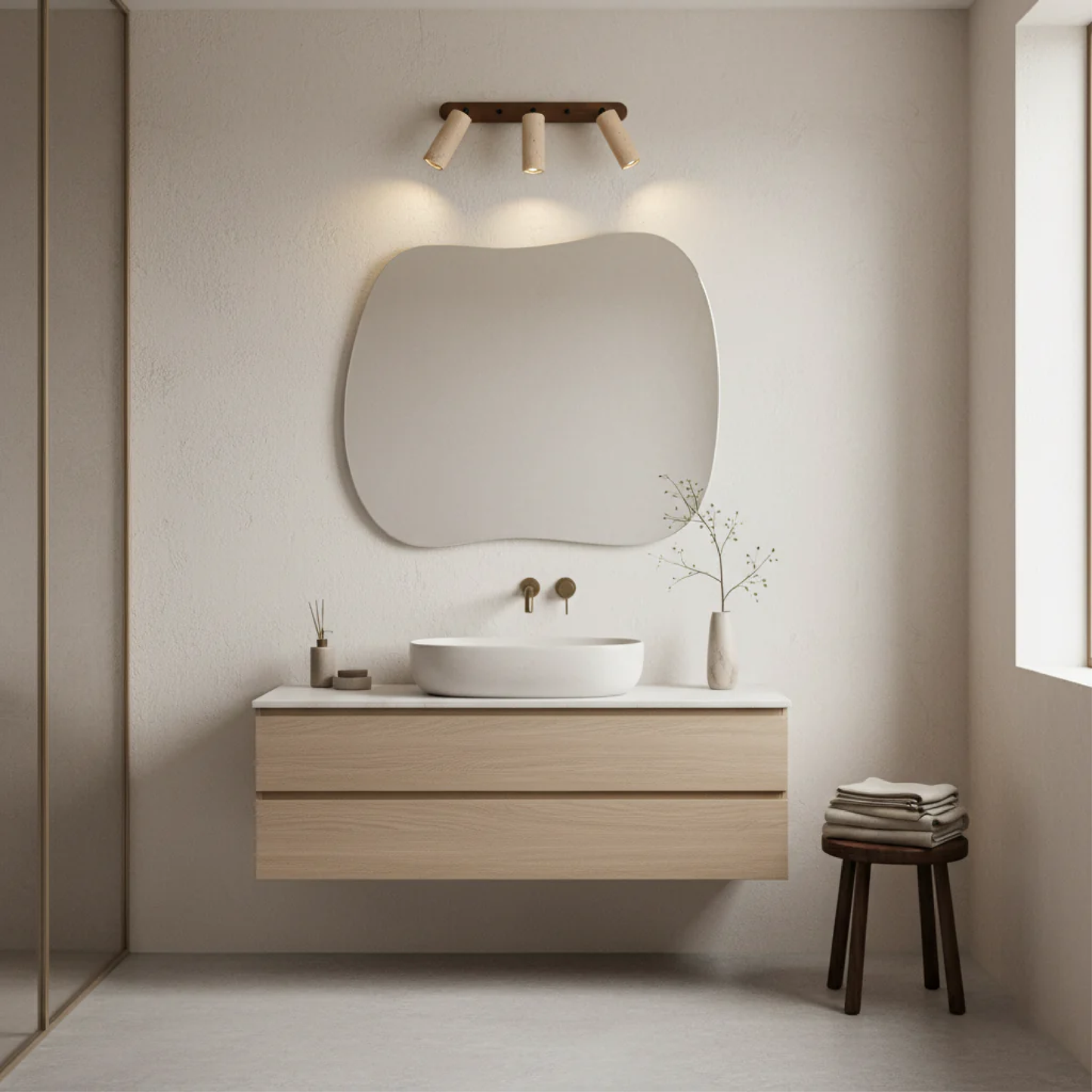 Travertin Drehbare Wandleuchte