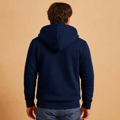 Herren Fleece Cardigan – Warmer Reißverschluss mit Kunstfellfutter
