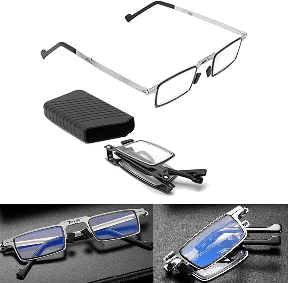 Faltbare Lesebrille mit Blaulichtfilter & Titanrahmen