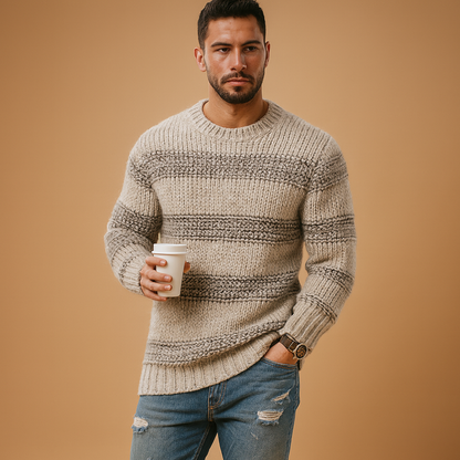 Herren Fair Isle Pullover – Strick-Nordic-Winterpullover