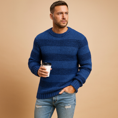 Herren Fair Isle Pullover – Strick-Nordic-Winterpullover