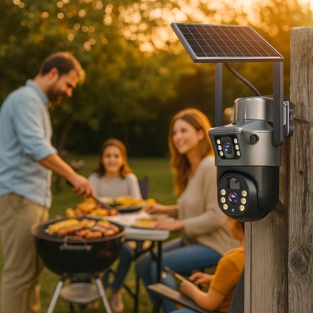 Außenüberwachungskamera | Wi-Fi-Kamera mit Solarpanel | GuardVision