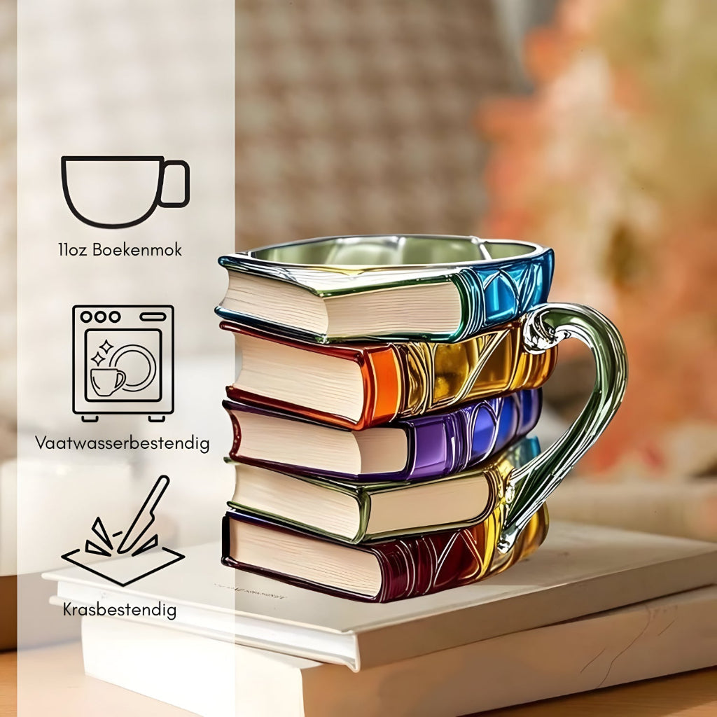 Resin-Becher Buntes 3D Buch Design