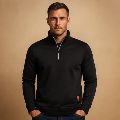 Herren Zip-Pullover mit bequemem Schnitt und modernem Look