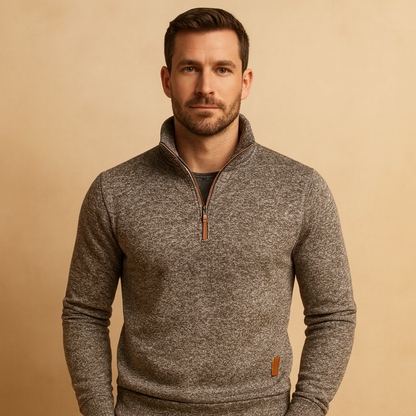 Herren Zip-Pullover mit bequemem Schnitt und modernem Look