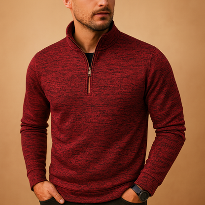 Herren Zip-Pullover mit bequemem Schnitt und modernem Look
