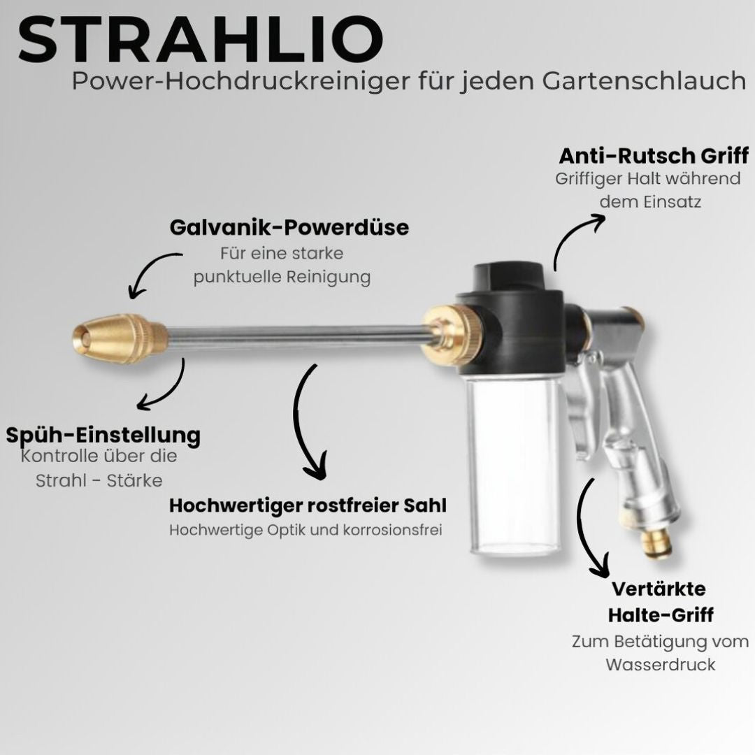 Hochdruckreiniger für Gartenschlauch | Hochdruckreiniger Aufsatz | Reinigungsgeräte | Strahlio