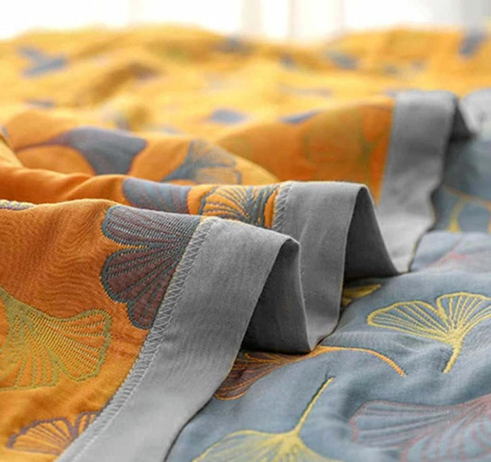 Ginkgo Blatt Tagesdecke