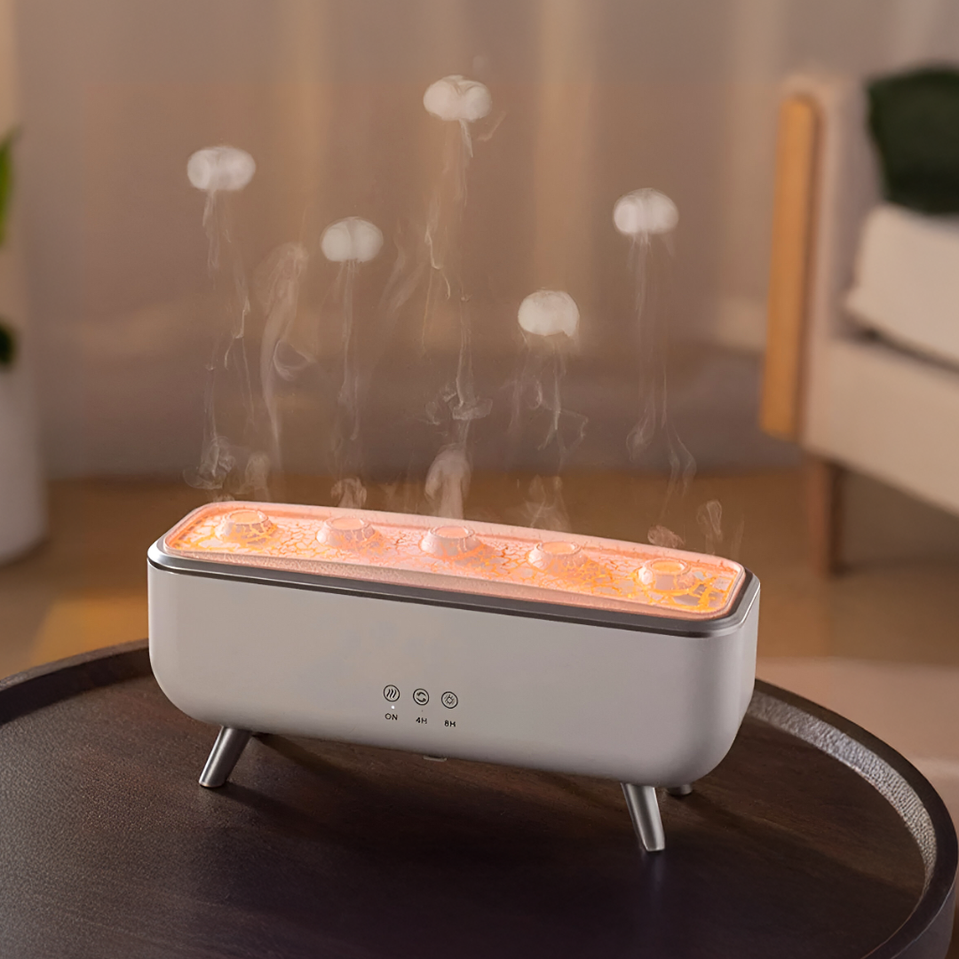 Diffuser & Luftbefeuchter | LED Aroma Diffuser mit Farbwechsel & Fernbedienung | JellyMist