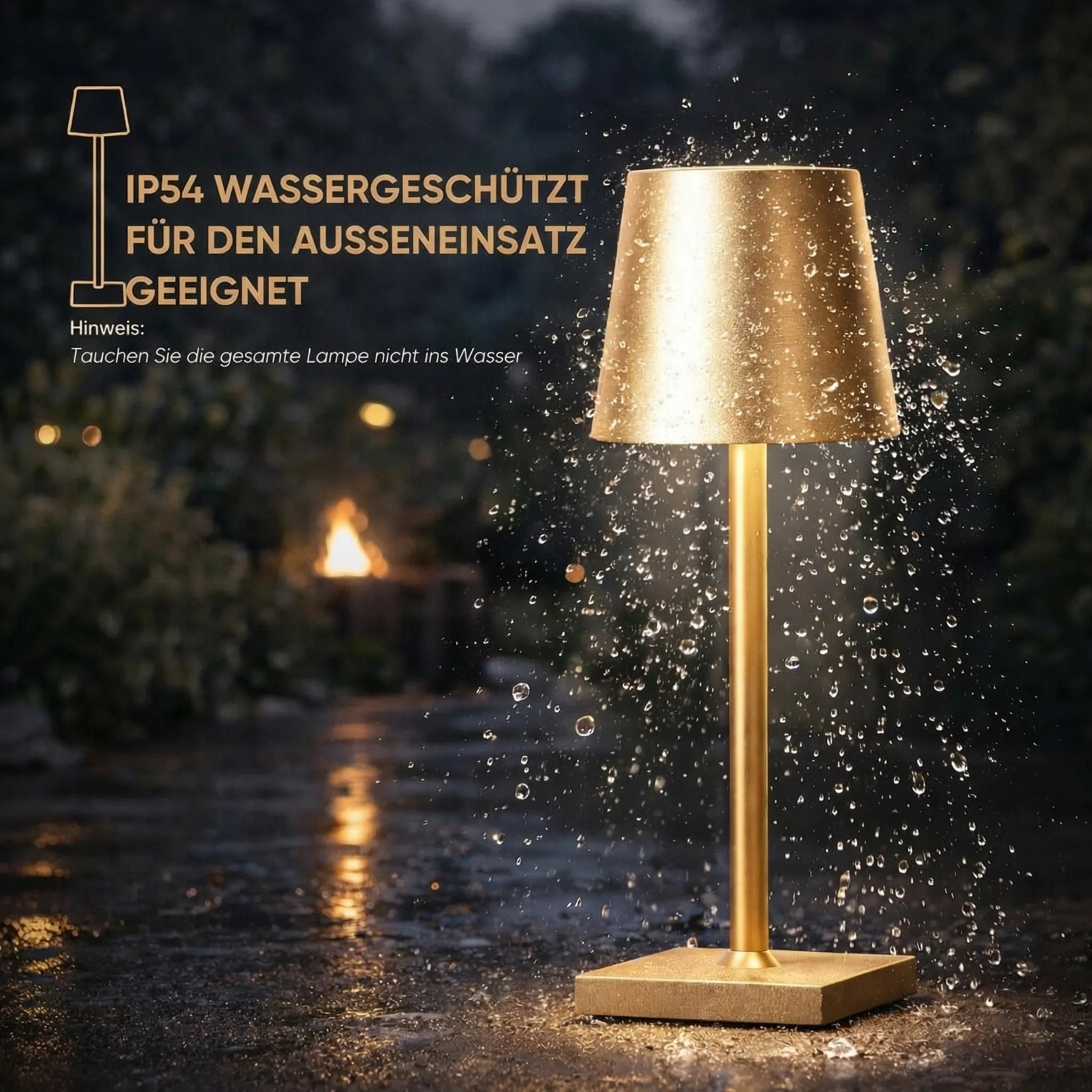 Kabellampe | Wiederaufladbare Tischleuchte | Tischlicht