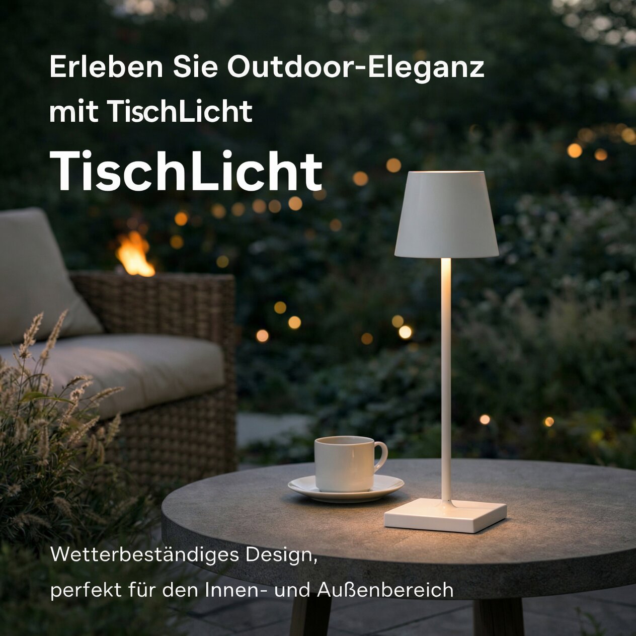 Kabellampe | Wiederaufladbare Tischleuchte | Tischlicht