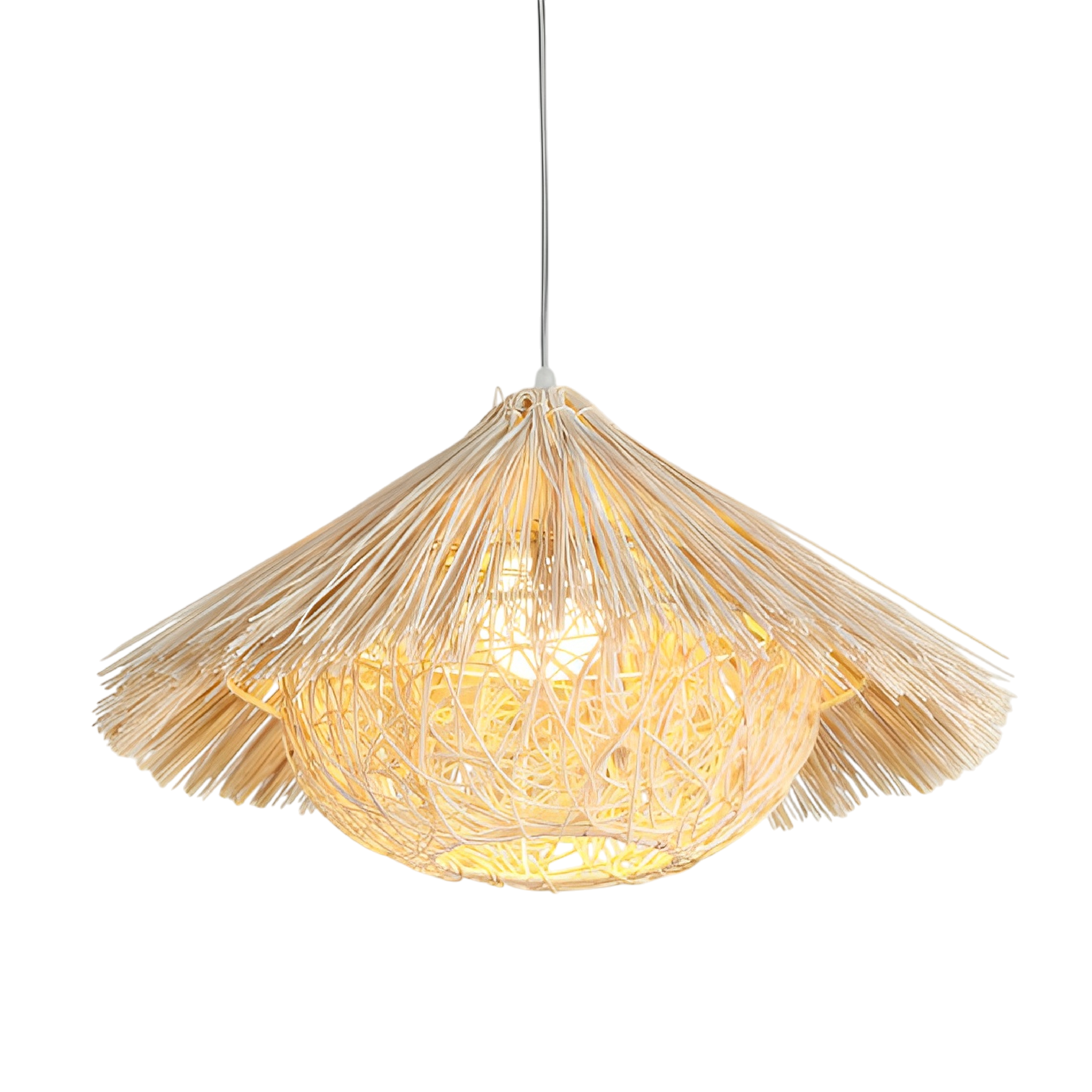 Hansi Rattan Bambus Pendelleuchte