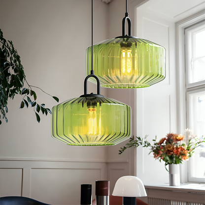 Colorful glass pendant light