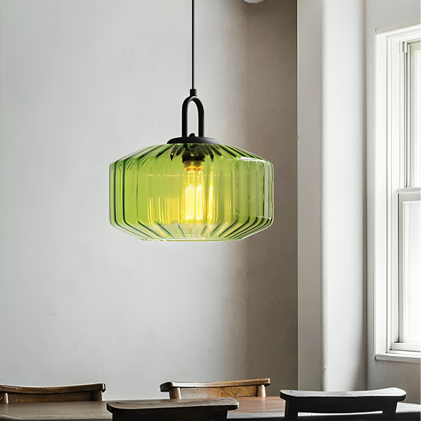 Colorful glass pendant light