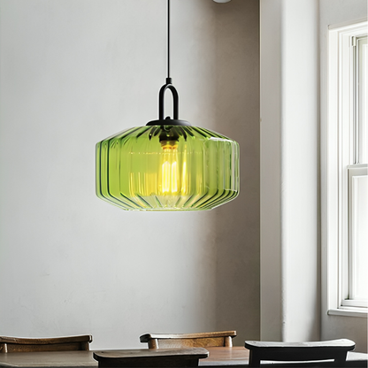 Colorful glass pendant light