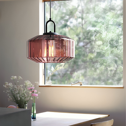 Colorful glass pendant light