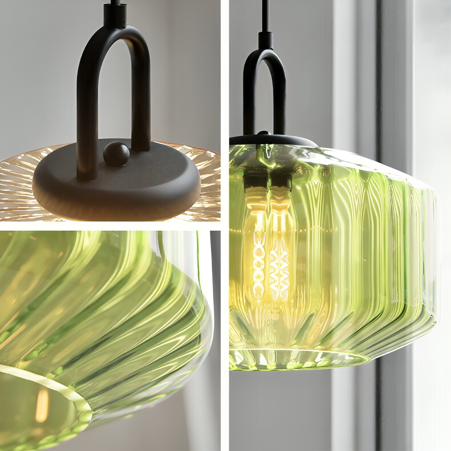 Colorful glass pendant light