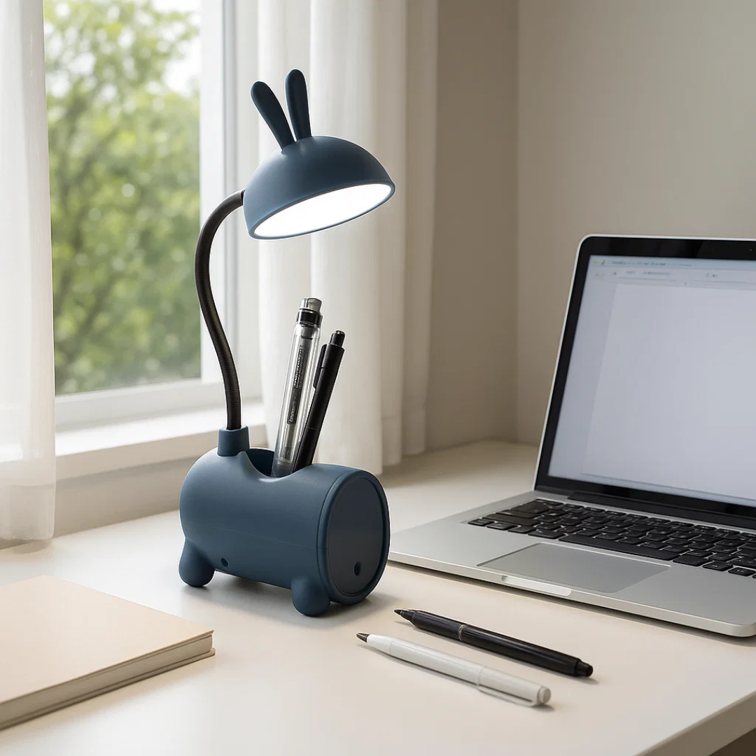 Kreative LED Tischlampe mit Stifthalter