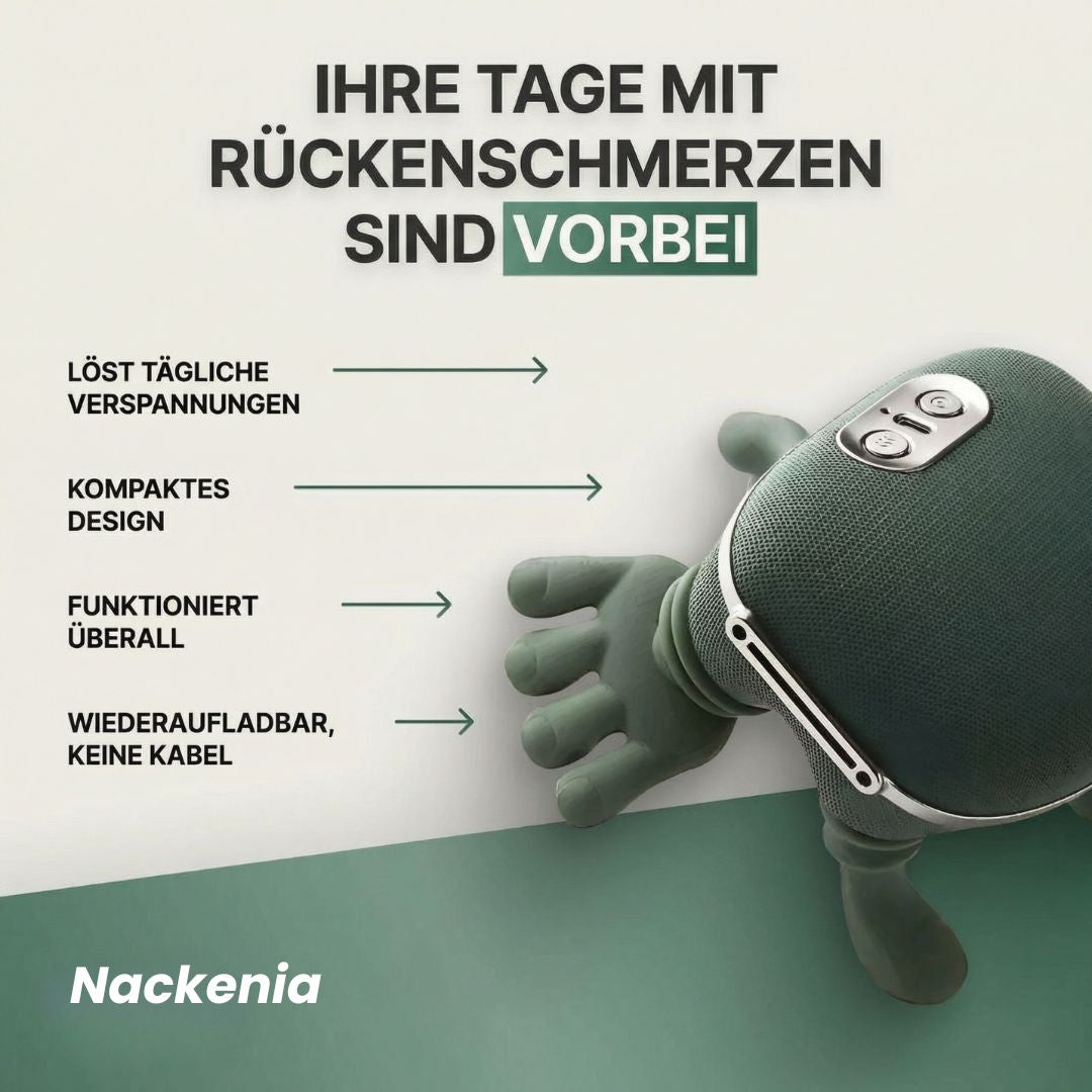 Nacken- & Schulter-Massager | Nackenmassage zu Hause für entspannte Muskeln | Nackenia
