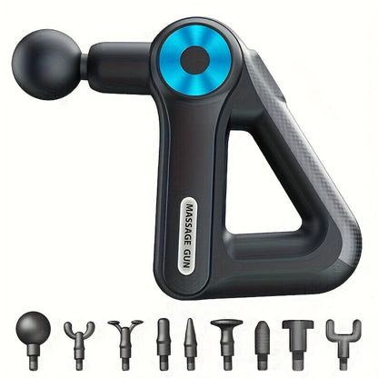 Massagegerät mit 9 Aufsätzen | Massagegerät für Nacken, Rücken, Füße und mehr | Massagepistole | Pulsevia