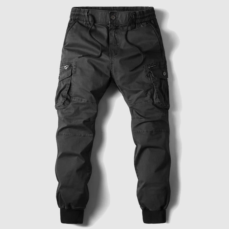 Herren Cargo-Hosen mit Mehrfachtaschen-Design und elastischen Bündchen an den Knöcheln