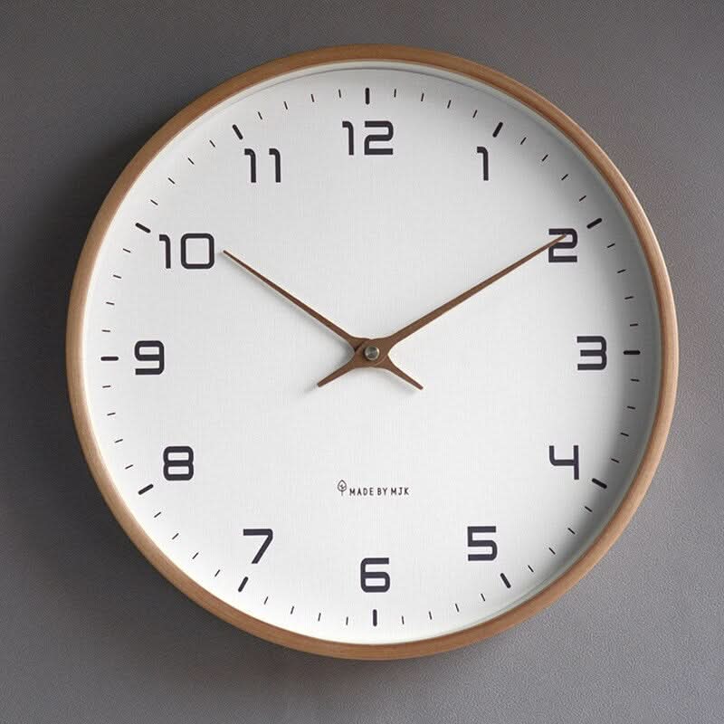 NordicTime Holz Wanduhr – Ruhiges skandinavisches Design für friedliche Wohnräume