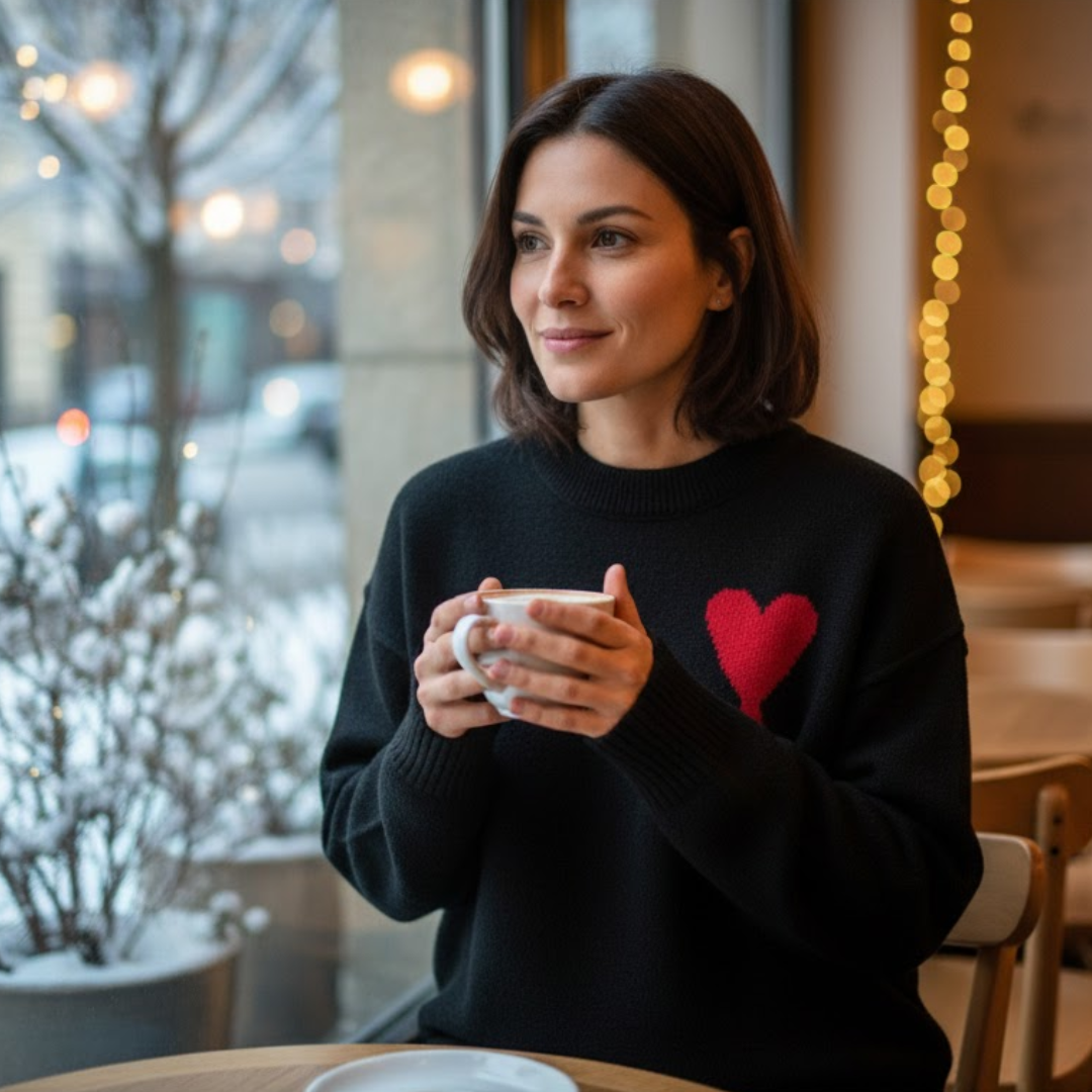 Women's sweater with heart motif – style &amp; comfort