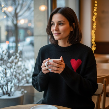 Women's sweater with heart motif – style &amp; comfort