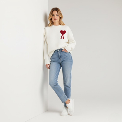 Women's sweater with heart motif – style &amp; comfort