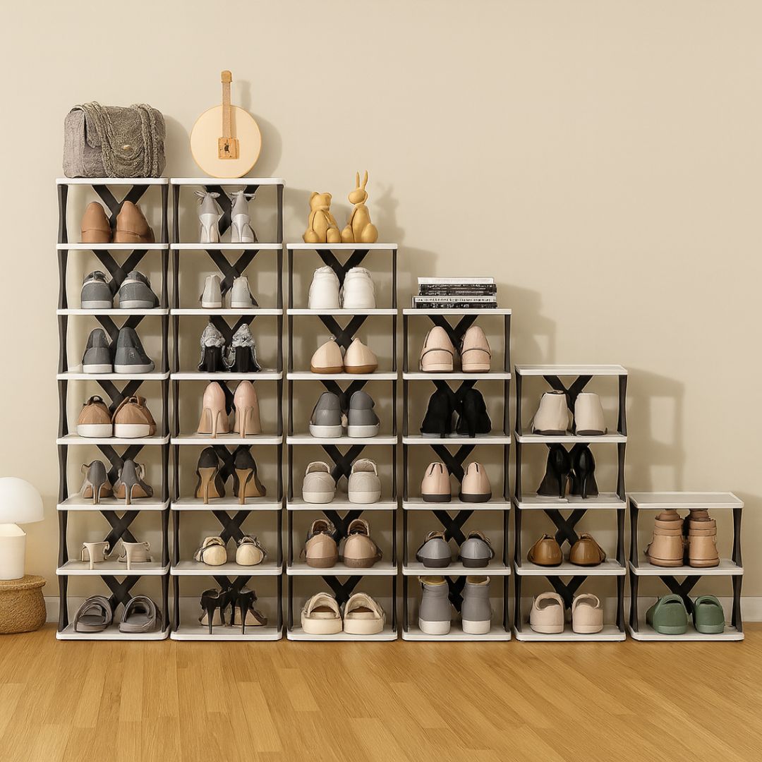 Schmaler Schuhregal | Schlanker Schuhorganizer | Hoch und platzsparend | ShoeTower